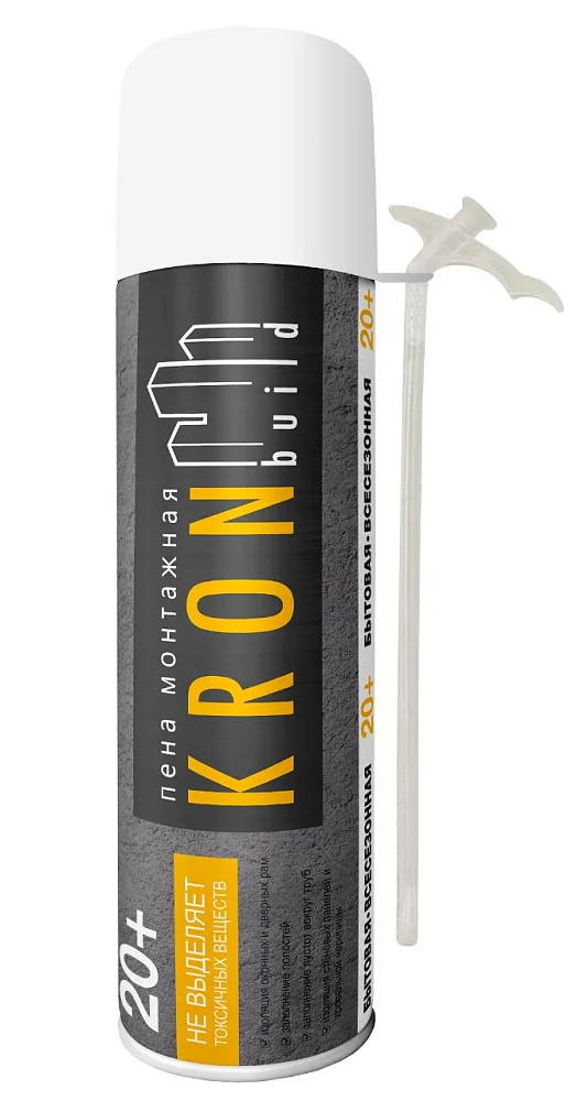 KRONbuild Всесезонная 20+ бытовая монтажная пена