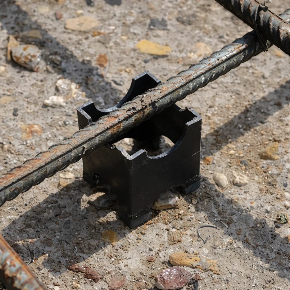 Пластиковый стульчик-опора (фиксатор) для арматуры промышленных полов