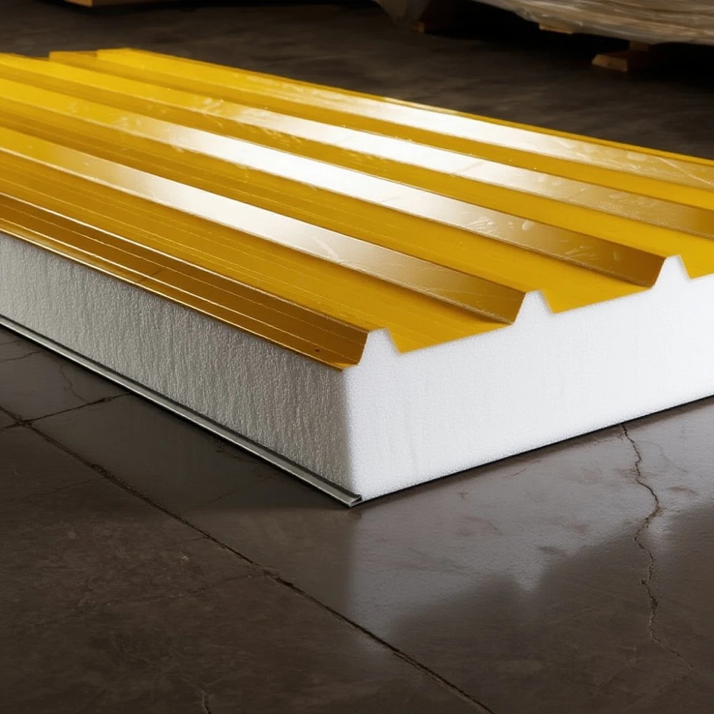 Сэндвич-панели кровельные с наполнителем Пенополистирол